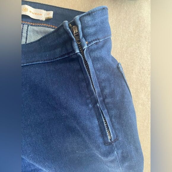 Tory Burch women's blue denim pants size 27 - Picture 12 of 16